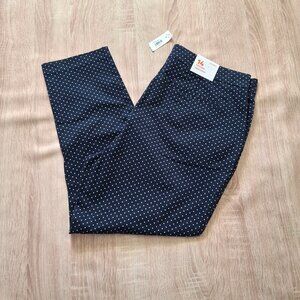 Polka Dot Midrise Slim Chino Sz 14 Comfy Stretch Cotton New W Tags Joe Fresh